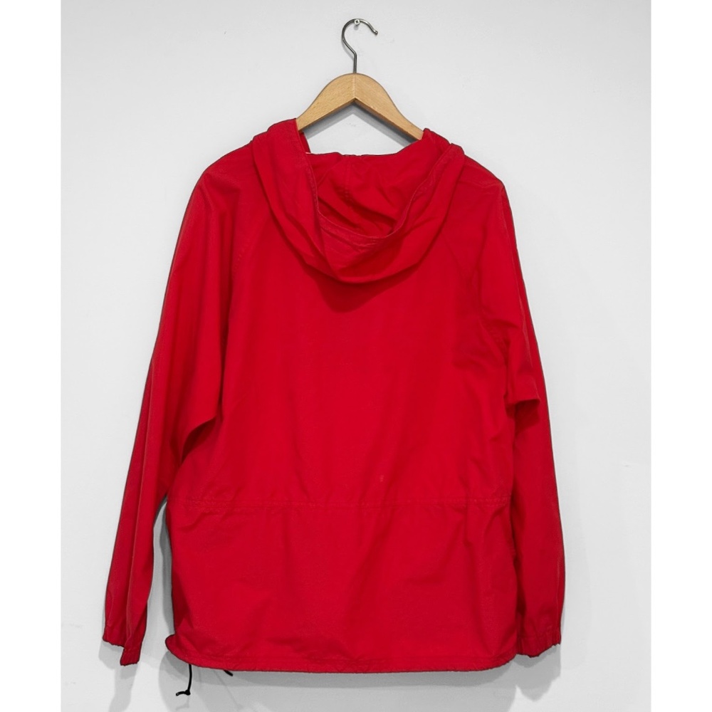 L.L.Bean Red Nylon Anorak Parka Pullover Vintage Windbreaker Jacket Men's Size M - Picture 2 of 6